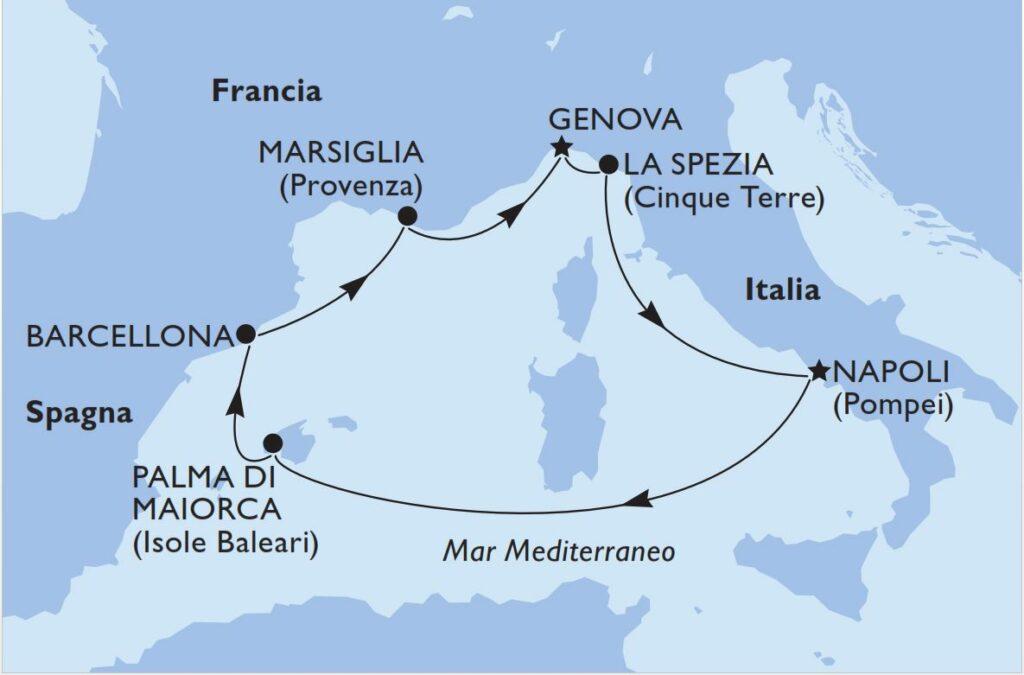 crociera nel Mediterraneo, Emirati Arabi e Nord Europa